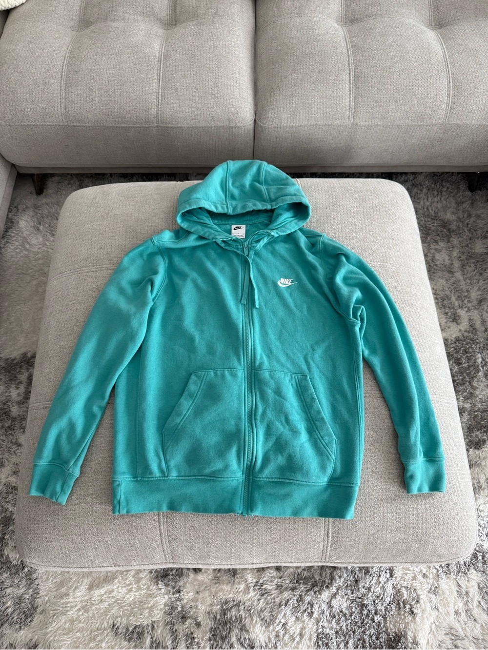 Nike Kids Teal Full-Zip Hooded Jacket